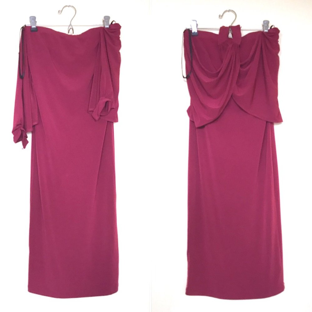 LAST CHANCE 10/13🔸 BCBGeneration | Cross Front Halter Dress in Purple Berry - Picture 3 of 8